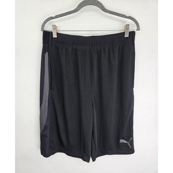 Puma Mens Athletic Training Shorts Size Large Athletic Black Running GYM NWT - Picture 1 of 4